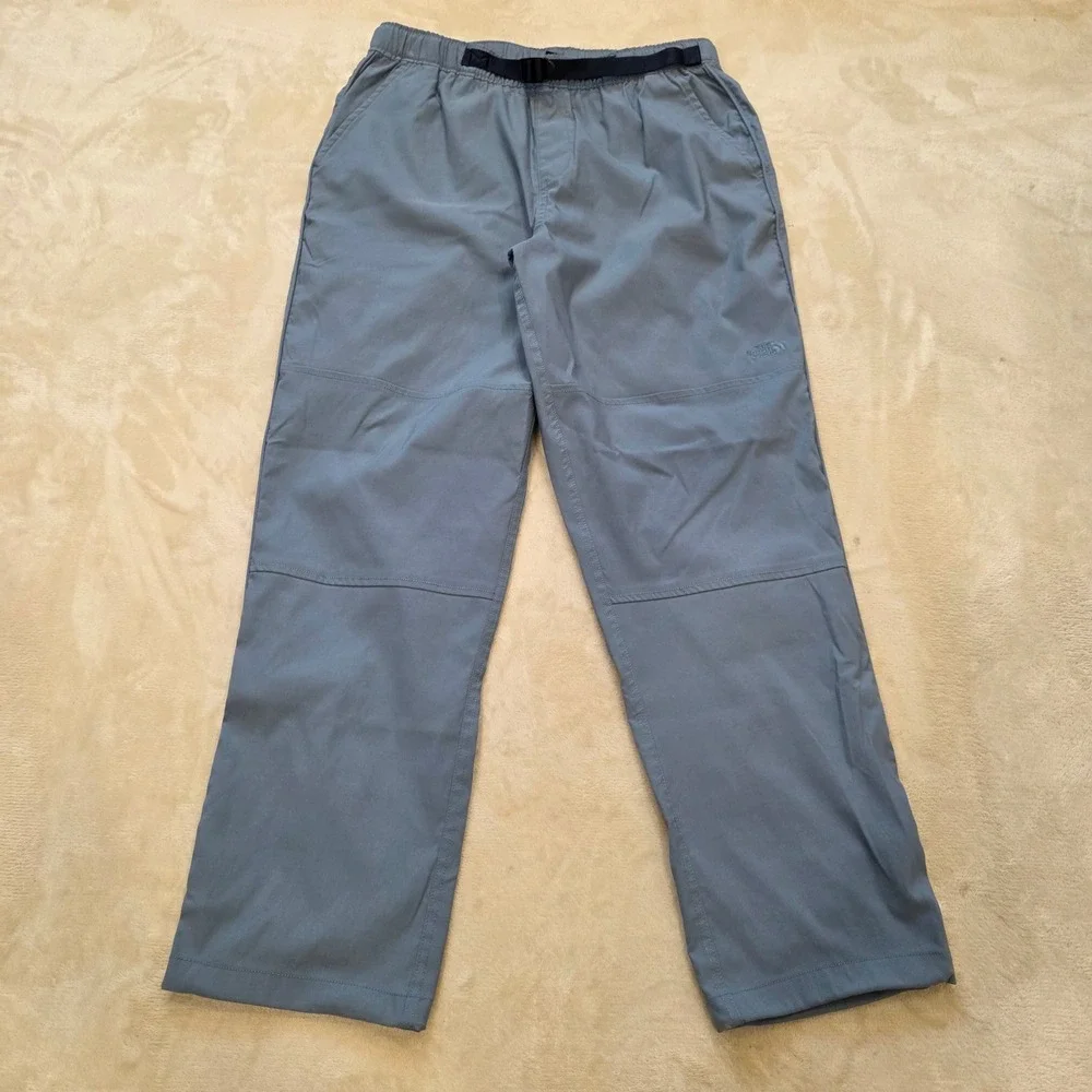 The North Face Mens Small Short Gray Hiking Trail Pants Integrated Belted Nylon